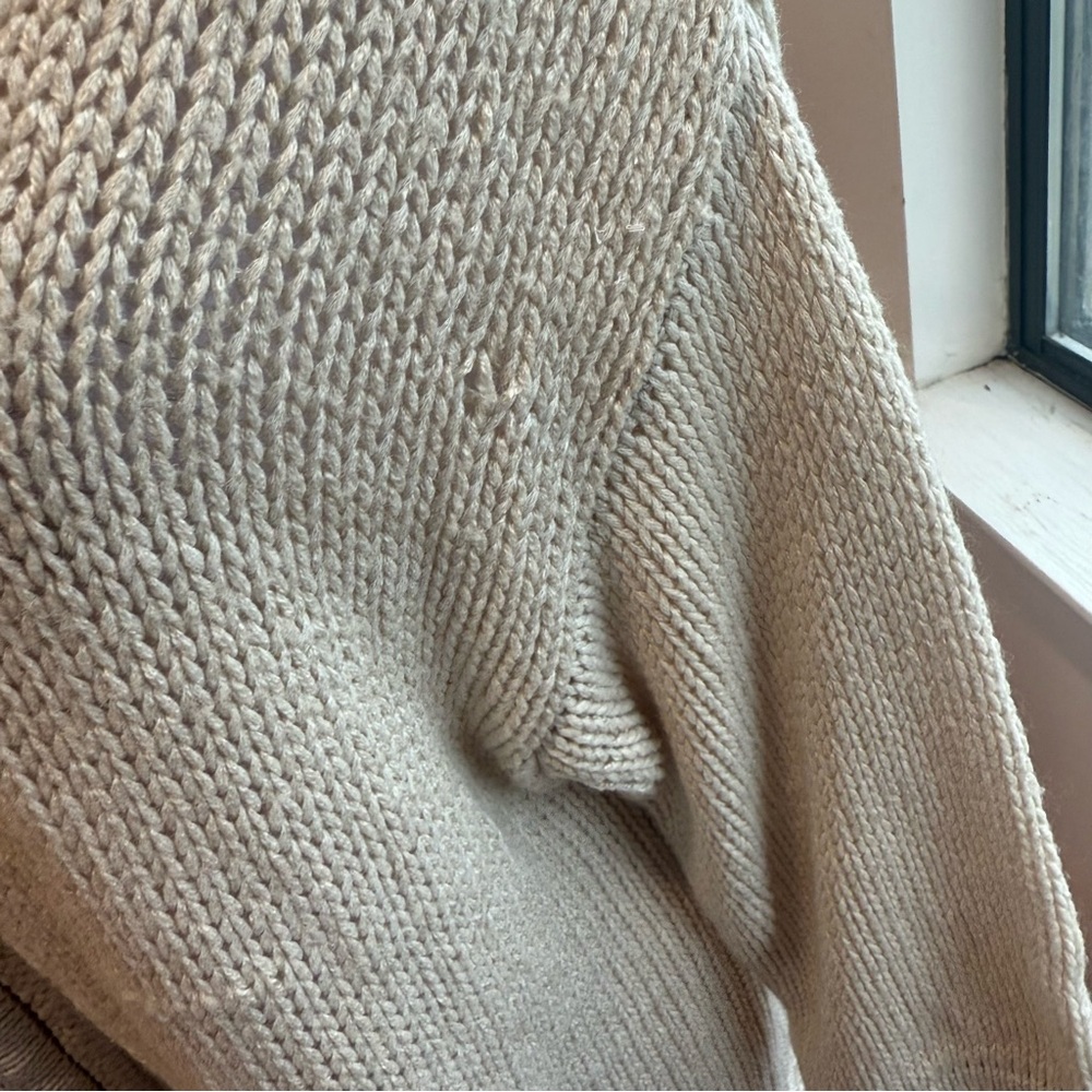 3/$25 Magaschoni Tan Open-Front Cardigan with Relaxed Fit Size M - Picture 7 of 13